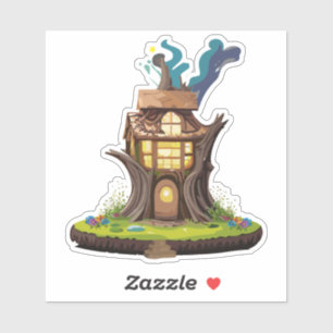 Natural Gnome Forest Home Sticker