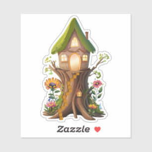 Natural Gnome Forest Home Sticker