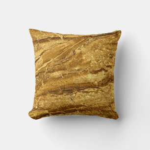 Natural gold marble tiles pattern cushion