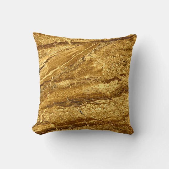 Natural gold marble tiles pattern cushion (Front)