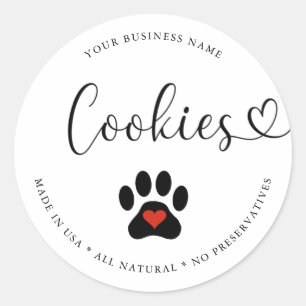 Natural Gourmet Dog Cookies Classic Round Sticker