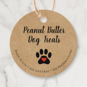 Natural Gourmet Dog Rustic Treat Favour Tags