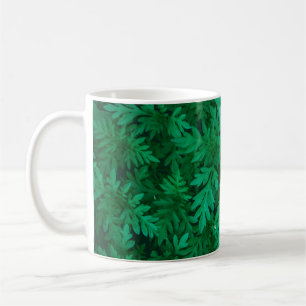Natural green background from green leaves abstrac coffee mug