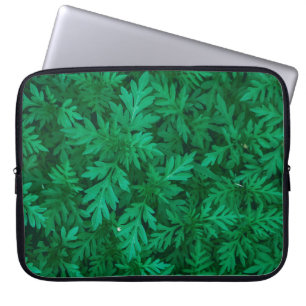 Natural green background from green leaves abstrac laptop sleeve