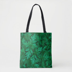Natural green background from green leaves abstrac tote bag