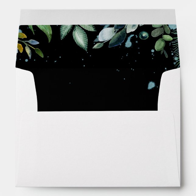 Natural Greenery Watercolor Envelope (Back (Bottom))