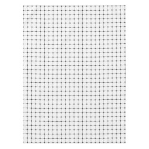 Natural Grid Deep Charcoal Off-White Tablecloth