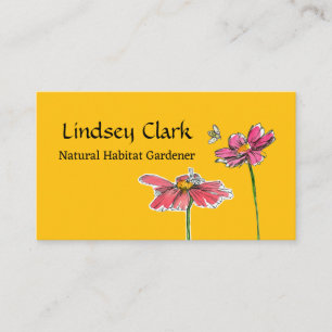 Natural Habitat Gardener Landscape Design Business Card