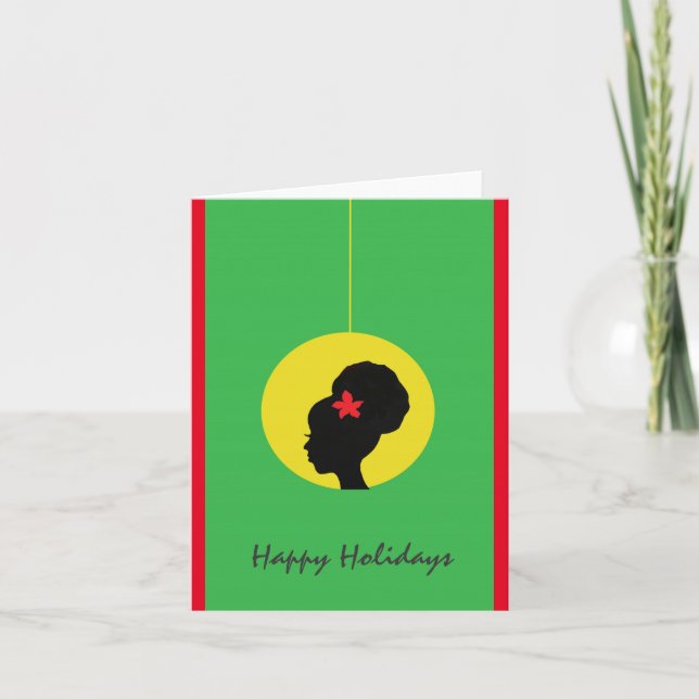 Natural Hair Holiday Card (Front)