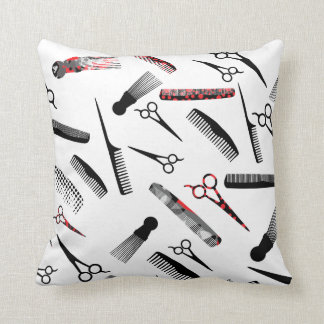 Natural hair red black cushion