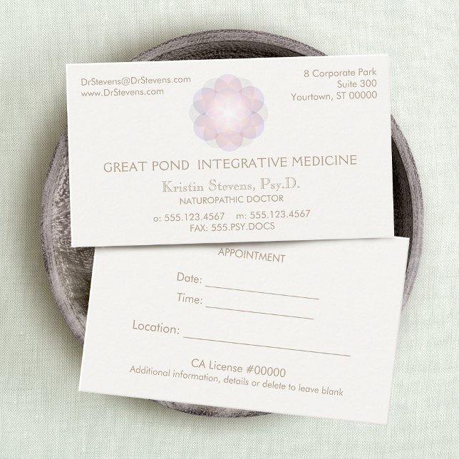 Natural Health & Wellness Appointment Card (Creator Uploaded)