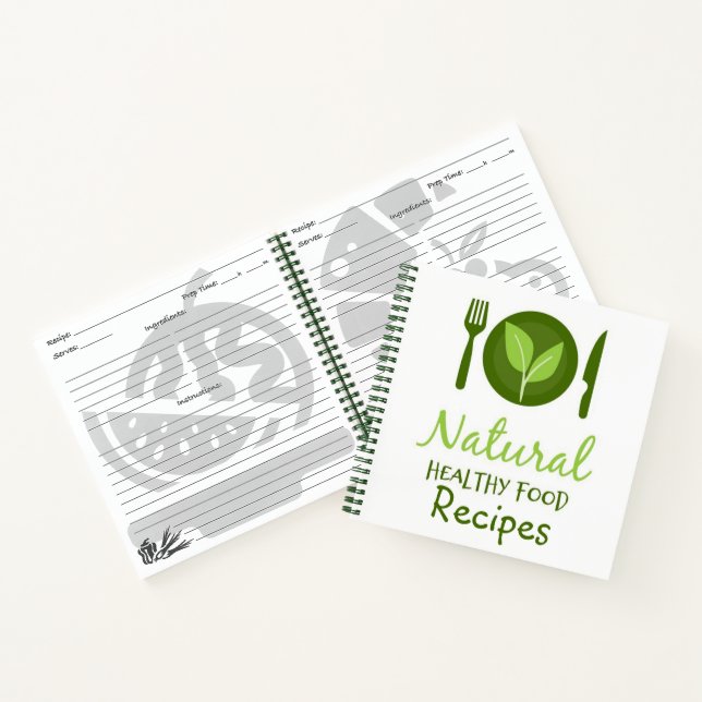 Natural Healthy Food Recipe Notebooks (Inside)