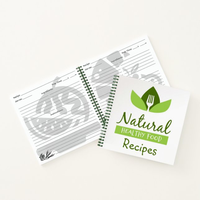 Natural Healthy Food Recipe Notebooks (Inside)