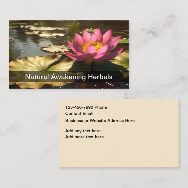 Natural Herbal Nature Theme Business Card (Front/Back)