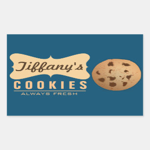 Natural   Homebaked   Gourmet   Handmade Cookies Rectangular Sticker
