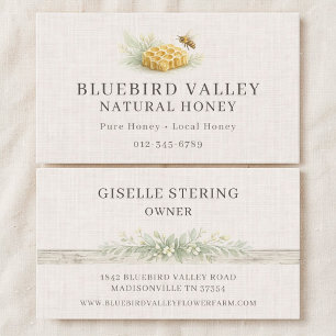 Natural Honey Shabby Chic Linen Country Business Card