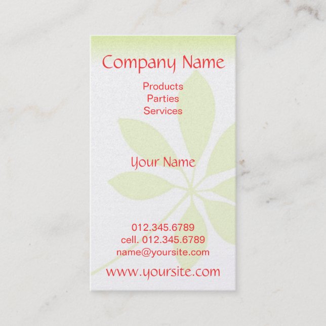 Natural Impression Business Card (Front)