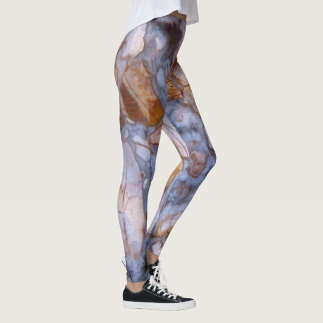 Natural Jasper Stone Authentic Colors & Design Leggings (Right)