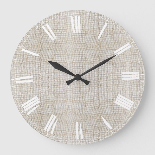 natural jute large clock (Front)