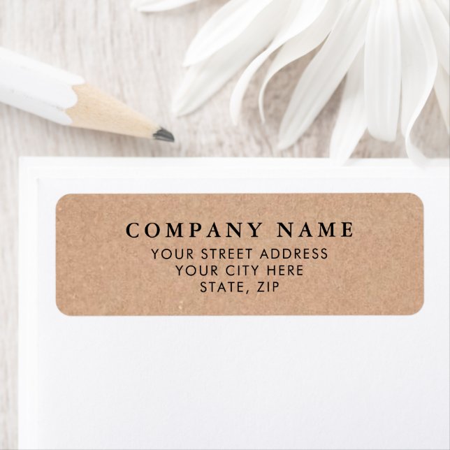 Natural Kraft Look Custom Return Address Labels (Insitu)