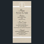 Natural Kraft Rustic Minimal Wedding Menu Card<br><div class="desc">Matching items in this design are available.</div>
