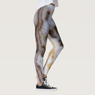 Natural Lace Agate Stone Authentic Colors & Design Leggings
