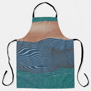 Natural landscape hills: seamless pattern. apron