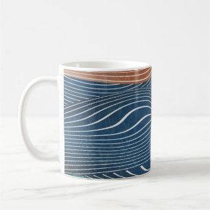 Natural landscape hills: seamless pattern. coffee mug