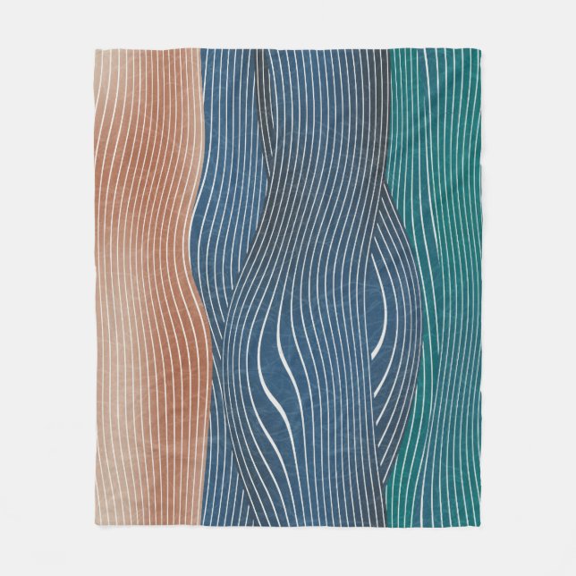 Natural landscape hills: seamless pattern. fleece blanket (Front)