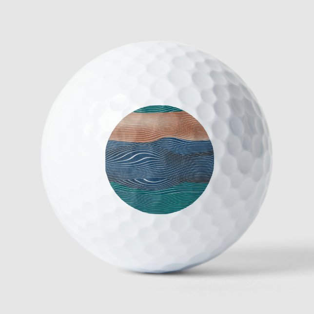 Natural landscape hills: seamless pattern. golf balls (Front)