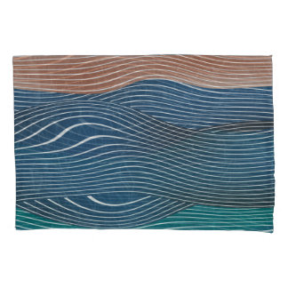 Natural landscape hills: seamless pattern. pillowcase