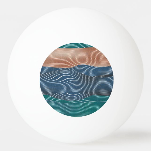 Natural landscape hills: seamless pattern. ping pong ball (Front)