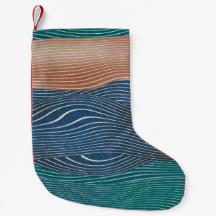 Natural landscape hills: seamless pattern. small christmas stocking