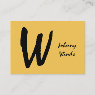Natural Large Type Monogram Business Card