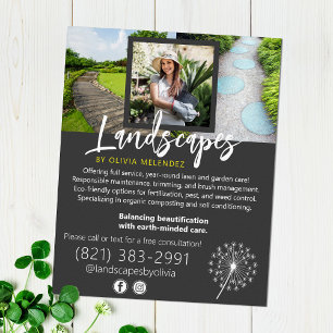 Natural Lawn Care Service Dandelion Promo Flyer Poster