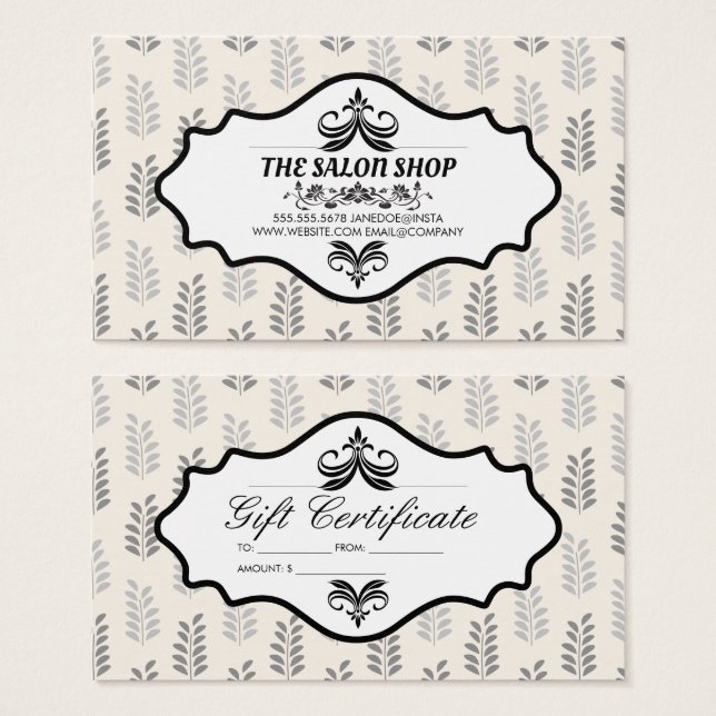 Natural Leaf Pattern | Gift (Front & Back)