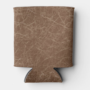 Natural Leather Texture: Seamless Brown Detail Can Cooler