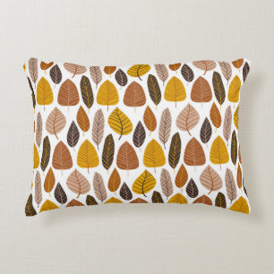 Natural Leaves: Neutral Seamless Pattern. Decorative Cushion