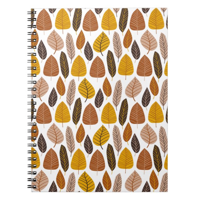 Natural Leaves: Neutral Seamless Pattern. Notebook (Front)