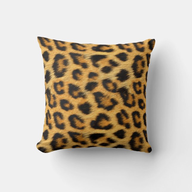 Natural Leopard Texture Print Pillow (Front)