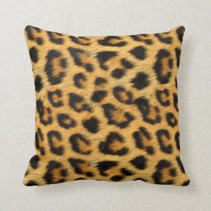 Natural Leopard Texture Print Pillow