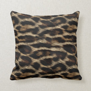 Natural Leopard Texture Print Pillow