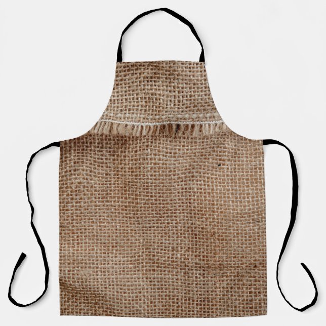 Natural line texture backgroundcoffee, sack, abstr apron (Front)