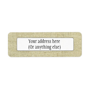 Natural Linen Canvas Texture Return Address Label