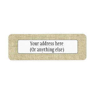 Natural Linen Canvas Texture Return Address Label