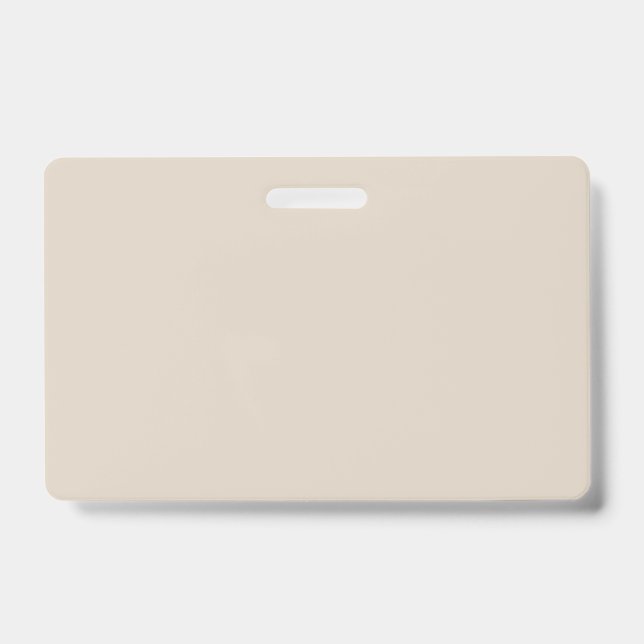 Natural Linen Solid Colour ID Badge (Front)