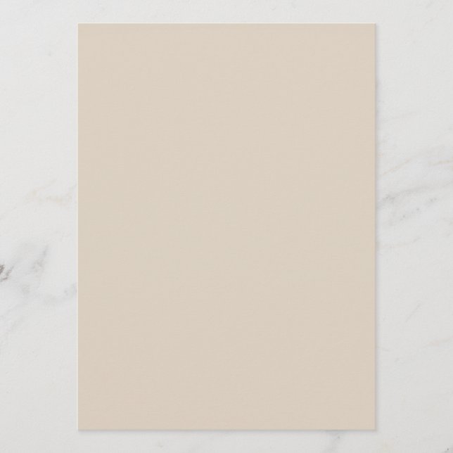 Natural Linen Solid Colour Menu (Front)