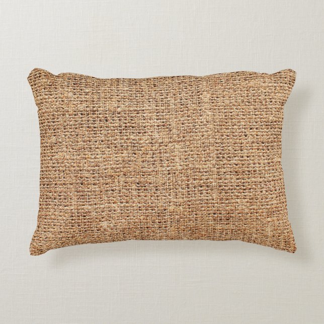 Natural linen texture as background decorative cushion (Front)