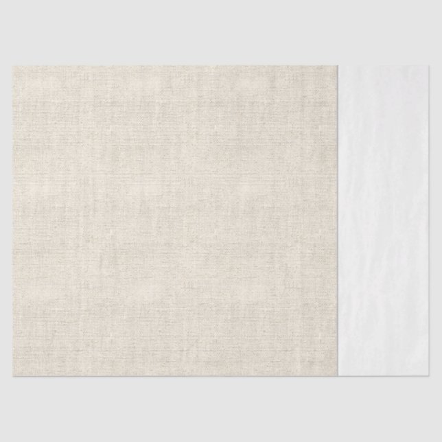 Natural Linen Timeless Two Tone Chic Multi Purpose Tissue Paper (Front)