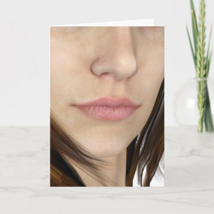 Natural Lips and Nose Close Up Card